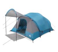 Family Tent Tunnel 8-Person Grey and Orange Waterproof
