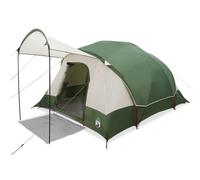Family Tent Tunnel 8-Person Grey and Orange Waterproof