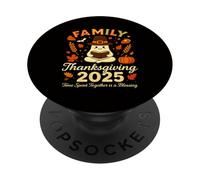 Family Thanksgiving 2025 Funny Autumn Book Ghost Fall Design PopSockets Adhesive PopGrip