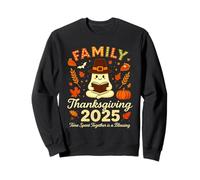 Family Thanksgiving 2025 Funny Autumn Book Ghost Fall Design Sweatshirt