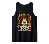 Family Thanksgiving 2025 Funny Autumn Book Ghost Fall Design Tank Top