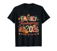 Family Thanksgiving 2026 Thankful for My Tribe Turkey Fall T-Shirt