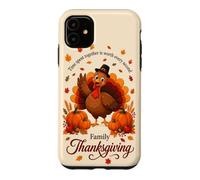 Family Thanksgiving Time Spent Together Turkey Pumpkin Fall Case for iPhone 11