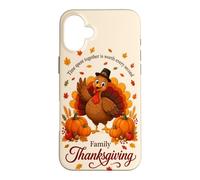 Family Thanksgiving Time Spent Together Turkey Pumpkin Fall Case for iPhone 16 Plus