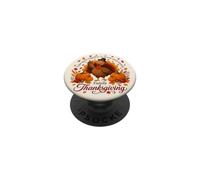 Family Thanksgiving Time Spent Together Turkey Pumpkin Fall PopSockets Adhesive PopGrip