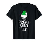 Family The Great Aunt Elf Christmas Matching Pajama Funny T-Shirt