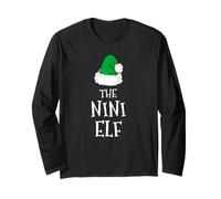 Family The Nini Elf Christmas Matching Pajama Funny Long Sleeve T-Shirt