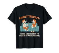 Family Therapy Siblings Comedy Retro Humor T-Shirt