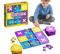 Family Tic Tac Toe Game,8.66"x8.66" Mini Board Games for Kids,Ultimate Tic Tac Toe,for Christmas Party Travel Games