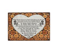 Family tin Sign I Will Forever and Always Be Your and Only Yours You Complete Me by Your Warm Heart I Love You,Retro Signs Home Decoration Gifts for Mom, Dad and Friends Metal Tin Sign 8X12 Inch