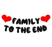 Family To The End Banner Family Reunion Banner for New House Moving Party Decors, We are Family Banner for Home Decoration, Family Party