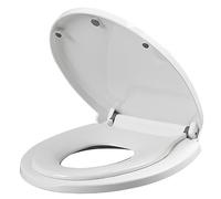 Family Toilet Seat 2-in-1 Toilet Seat with Removable Built-in Child Seat V Shape Family Toilet Seat Universal Fit Soft Close Toilet Seat for Toddlers & Adults