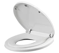 Family Toilet Seat 2-in-1 Toilet Seat with Removable Built-in Child Seat V Shape Universal Fit Soft Close Toilet Seat for Toddlers & Adults Home Decor
