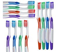 Family Toothbrushes x 20 ~ Bulk Pack of 20 Colours for Adults ~ Medium Soft Bristles