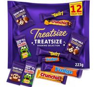 Family Treatsize Sharing Selection Chocolate Bag 223g - Assorted Treatsize Chocolates for Sharing Halloween, Christmas Celebrations & Family - Twirl & Crunchie, Freddo & Fudge, Dairy Milk Buttons