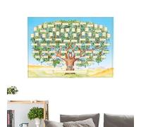 Family Tree Chart - Blank Ancestry Chart 6-Generation Fillable Genealogy Chart | Handwritten Family Tree Charts | Exquisite Beautiful Fillable Ancestry Chart | Wall Decor For Family Member