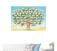 Family Tree Chart To Fill In - Blank Ancestry Chart | 6 - Generation Fillable Genealogy Charts, Ancestry Charts Family History Posters | Familys History Photo Cloth, For Children 15.75x23.62inch