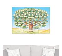 Family Tree Chart To Fill In, Blank Ancestry Charts For 6 Generation, Handwriting Families Trees Diagram, Wall Decor For FamilyMembers | 40x60cm