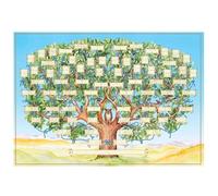 Family Tree Charts to Fill in 16x24 in Canvas Blank Genealogy Charts Sturdy Fade-Resistant Fillable Ancestry Family Tree Chart Wall Decor (Frame Not Included)..