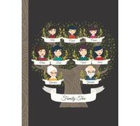 Family Tree: Family Tree Workbook, Genealogy Workbook Organizer with Charts for Family, Family Tree Chart Book, Family Tree Black Cover, 75 pages, 8.5" x 11"