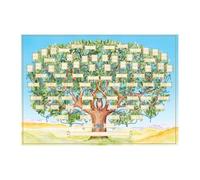 Family Tree Poster, 10 Generation, Family Tree Chart to Fill in, 15.60x23.40 An Fillable Charts, Inch Genealogy Personalized