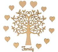 Family Tree Set Kit - MDF Family Tree, Hearts and Wording. Make Your Own (20cm)