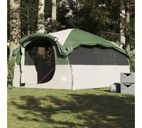 Family Tunnel Tent 564x260x185cm Green 185T Polyester PU Coating 6-Person E-Port