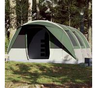Family Tunnel Tent with Polyester, for Camping, Green, 7-Person