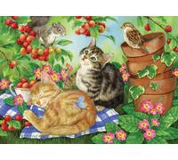 Cobble Hill - 350 Piece Puzzle - Under The Cherry Tree - Sample Poster Included