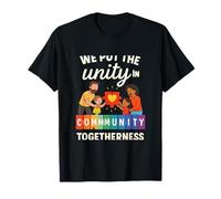 Family Unity Rainbow Puzzle Community Design T-Shirt