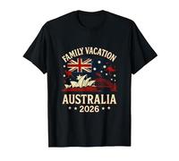 Family Vacation Australia 2026 - Sydney, Kangaroo, T-Shirt, Men, Black, Medium