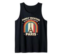 Family Vacation France Paris Eiffel Tower Retro Travel Tank Top
