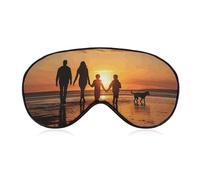 Family Walking Together Sleep Mask Soft Comfortable Eye Mask with Adjustable Strap Eye Cover Eye Shade for Men Women Work Travel