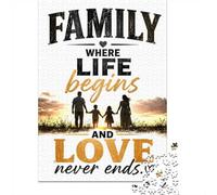 Family Where Life Begins and Love Never Ends Jigsaw Puzzle, 1000 Piece