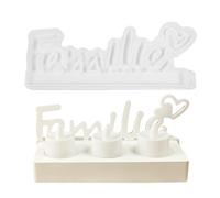 Family Word Mould - Silicone Casting Tools for German Family Words - Inspirational Letter Shape Elegant Smooth Craft Gift Idea for Mother's Day Birthday Children's Day Holidays