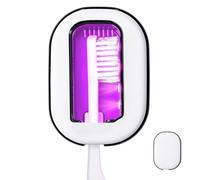 FamilyKit UV-C Toothbrush Sanitizer Holder, Rechargerable Magnetic Tooth Brush Cleaner Cover Manual/Electric Toothbrush Sanitizer Case for Travel Home