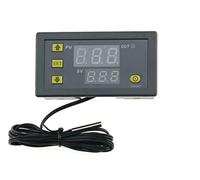 FamilyMall High Accuracy Digital Temperature Controller Temp Alarm Thermostat DC 12V 20A LCD for Cooling Heating Meter