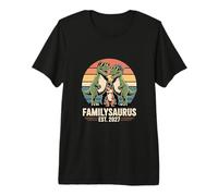 Familysaurus Est 2027 Retro Dinosaur Family Premium T-Shirt
