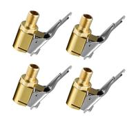 FAMINESS Car Valve Lever Plug Air Chuck 4Pcs Brass Tyre Valve Air Pump Clip Car Pump Accessories Thread Nozzle Adapter Tire Air Chucks Open End Inflator Valve Connector for Car Truck (8mm)
