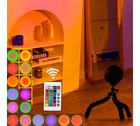 Faminess Sunset Lamp 16 Colourful Sunset Projection Lamp Rainbow Projection Lamp LED Night Light with 360° Rotation and Tripod for Party Themes Bedroom Decoration, (SS01)