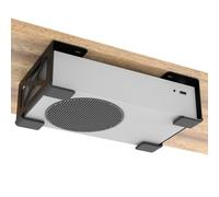 Famiron Under Desk Storage Mount Compatible for Xbox Series S,Under Desk Holder Compatible for Xbox One S/X,Xbox 360,Metal Under Desktop Storage Mount,Desktop Mini PC Holder