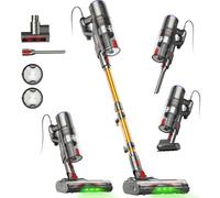 FAMIVAC Corded Vacuum Cleaner 65Kpa/600W Powerful Suction with GreenLight | Handheld Vacuum Cleaner with Mattress Brush, Freestanding, 1.5 Litre Dust Container, Anti-Tangle for Large Dirt/Pet Hair