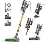 FAMIVAC FV2 Corded Vacuum Cleaner 65Kpa/600W, Powerful Hoover with Mattress Brush & Anti Hair Wrap, 1.3KG Lightweight, 7M Cord, 1.5L, GreenLight & Self-Standing Brush for Home Carpet Floor Pet Hair