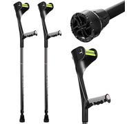 FAMJOALE Forearm Crutches for Adult Men or Women, 2 Pcs, Adjustable, Foldable Arm Crutch with Elbow Strap, Light and Portable Crutches for Patients