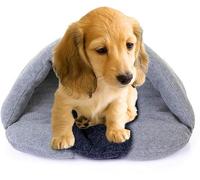 FAMKIT Dog Cave Bed - Thick Fleece Warm Slipper Pet Bed for Small Dogs & Cats