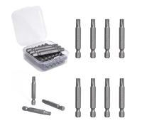 FamlTol 15pcs T30 Torx Bit 50mm Impact Bits 1/4" Hex Shank S2 Star Screwdriver Bits for Electronics Appliances and Automotive Repair
