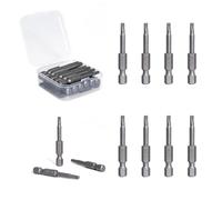 FamlTol 18pcs T15 Torx Bit 50mm Impact Bits 1/4" Hex Shank S2 Star Screwdriver Bits for Electronics Appliances and Automotive Repair