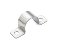 FamlTol 2 Hole Conduit Clips 304 Stainless Steel Pipe Clip Heavy Duty Pipe Clamp U Shaped Brackets for Water Pipes, Gas Pipes Cable Fixing 14 Pcs Ø 25 mm