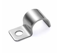 FamlTol Conduit Pipe Clamps, 304 Ss Pipe Mounting Brackets, Metal One-Hole P-type Clips for Tube or Wire Cord Installation Fixed Clip | OD 9/16" | 25 Pcs