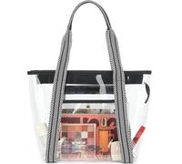 Fammart Mesh Beach Bag, Large Beach Tote with Zipper Pocket for Family Pool Bag for Toys & Vacation Essentials